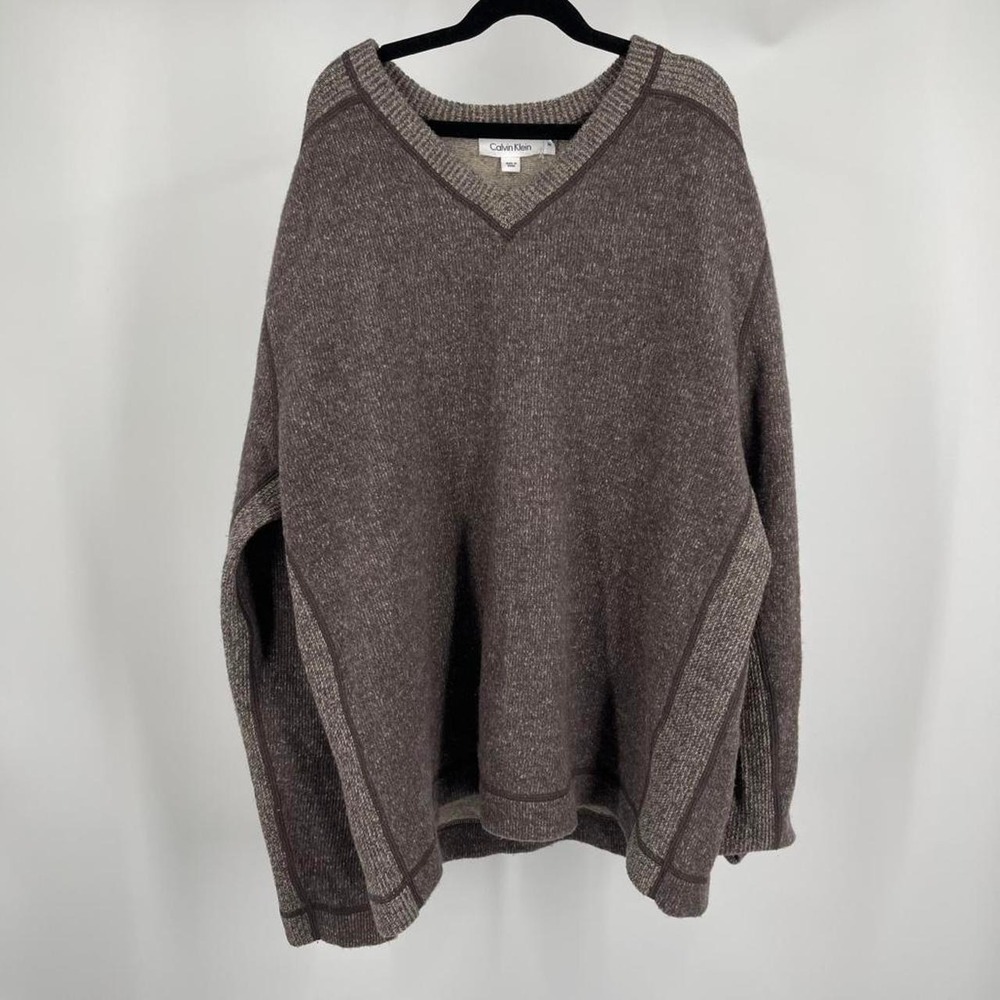 Vintage 90s Calvin Klein 100% Lambswool Sweater Heritage Medium Quiet Luxury